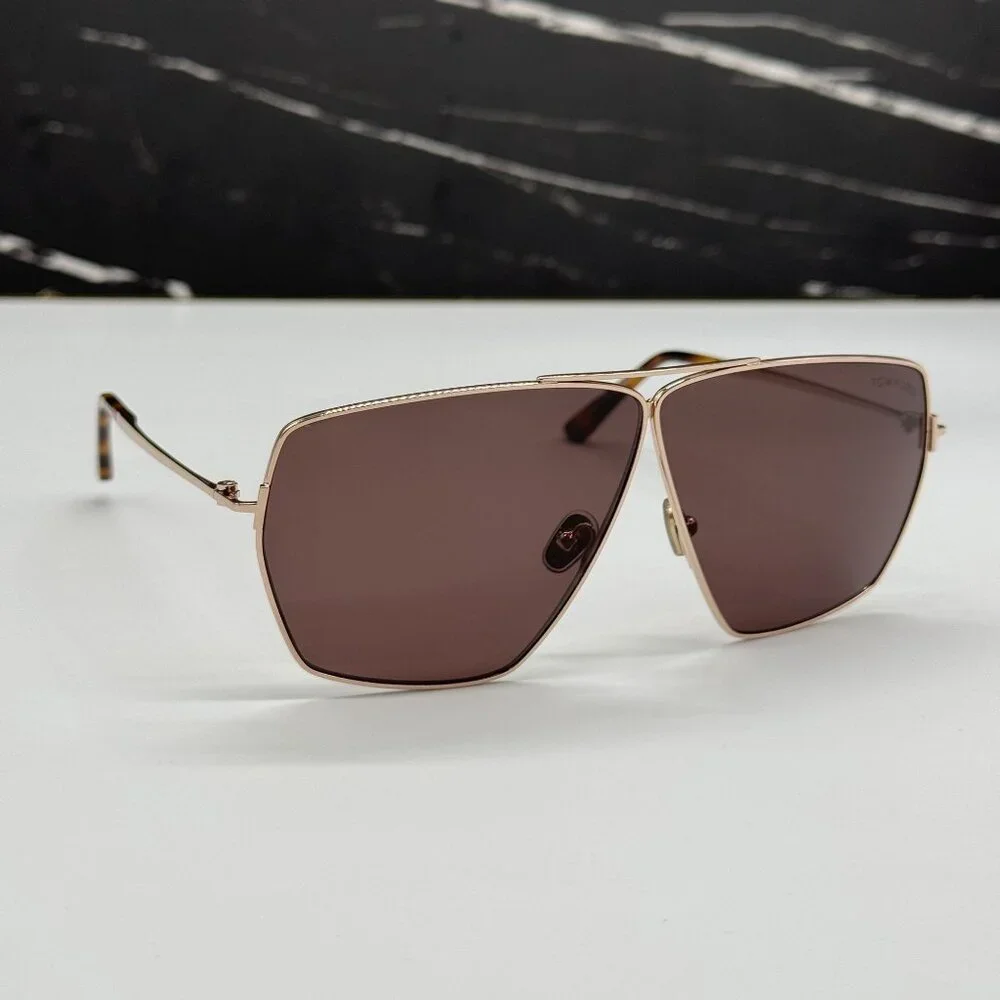 NEW TOM FORD STELLA TF1185 28E GOLD UNISEX SUNGLASSES FT1185 28E